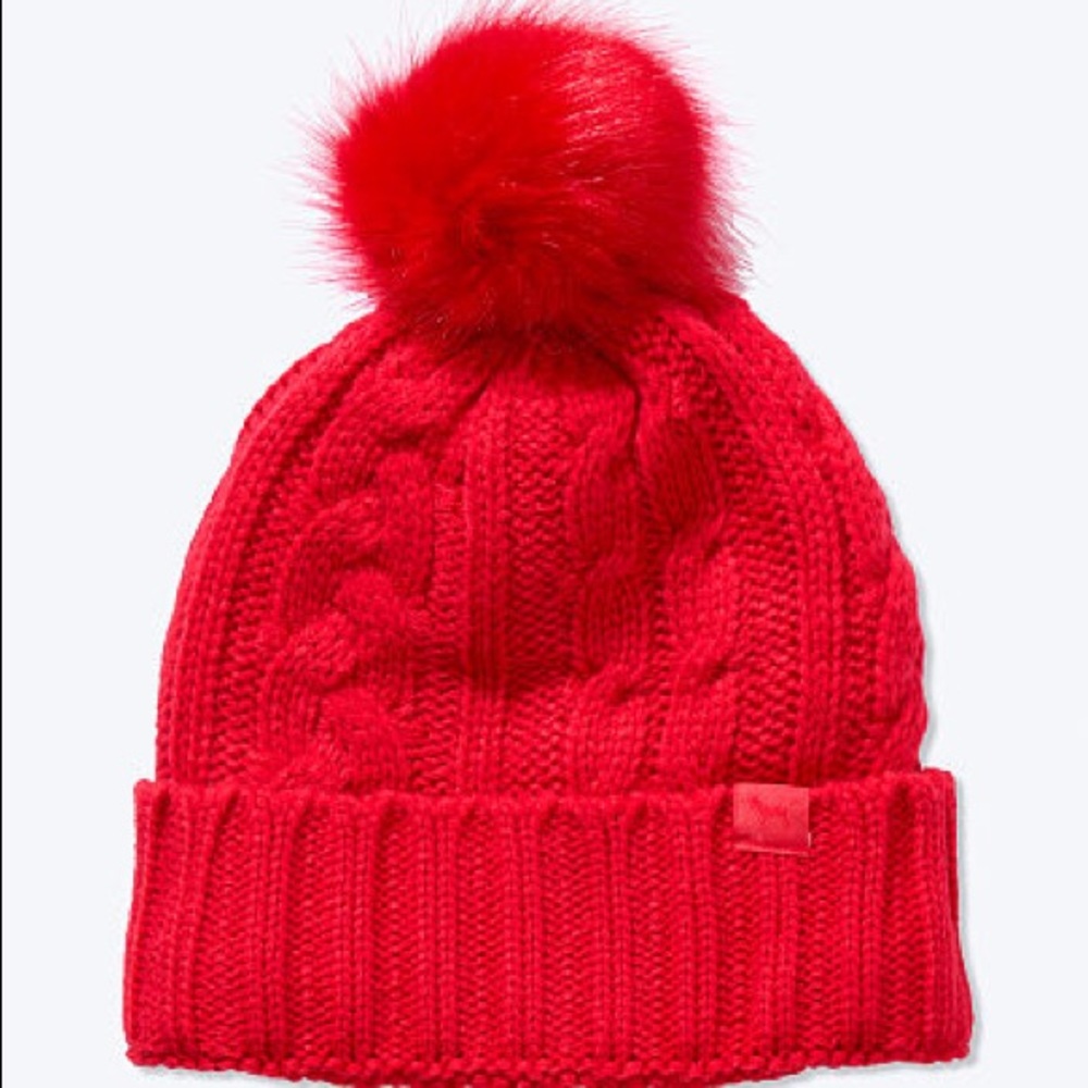 PINK red beanie